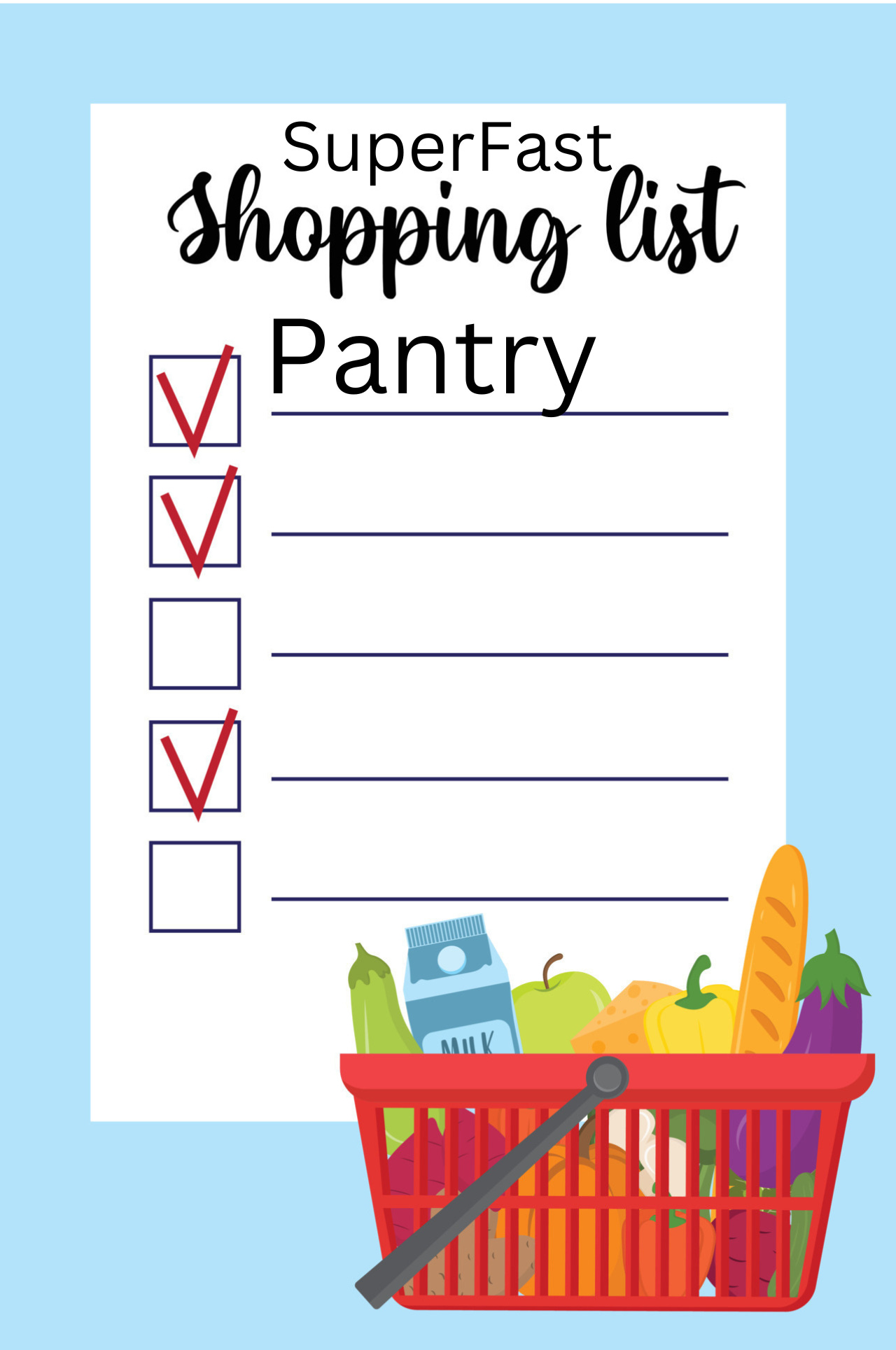 Superfast Pantry Shopping List
