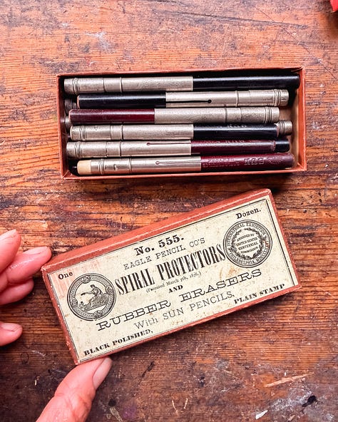 Victorian Metal Pencils, Eagle Vintage Pencils in Box
