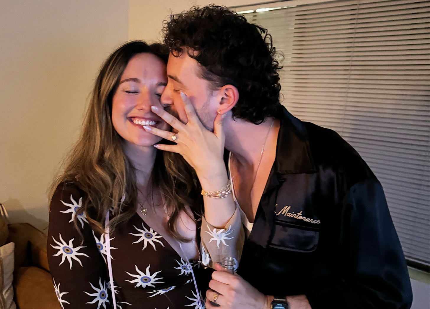 Ben and I at our apartment after he proposed.