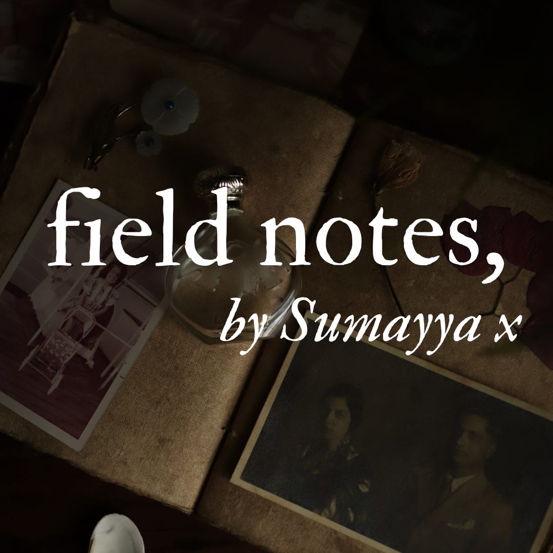 field notes, by Sumayya x