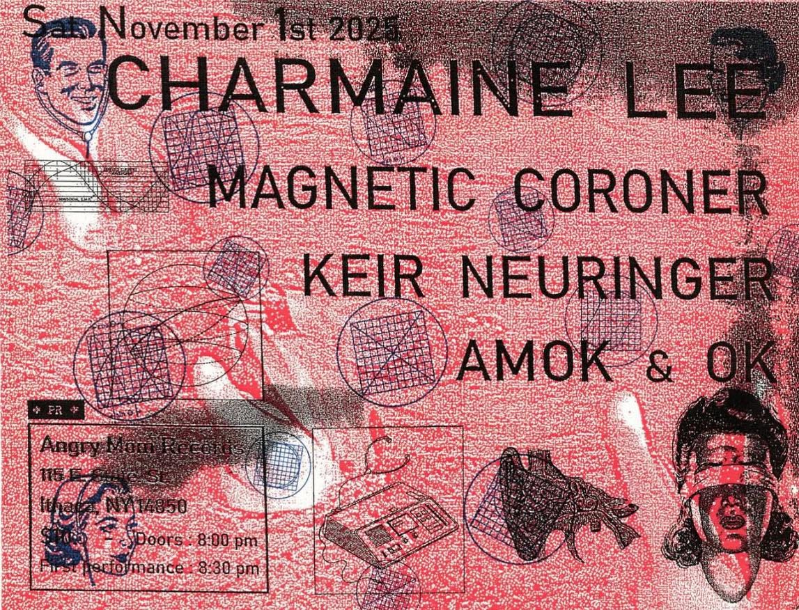 May be an image of text that says 'Vovemberlst CHARMAINE LEE MAGNETIC MAGNETICCORONE CORONER ZEKEIR NEURINGE RINGE AMOK FAMOK&0 &'