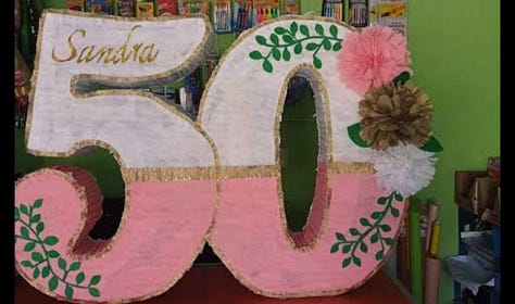 Nine options for piñatas, each image displaying different numbers with different types of details.