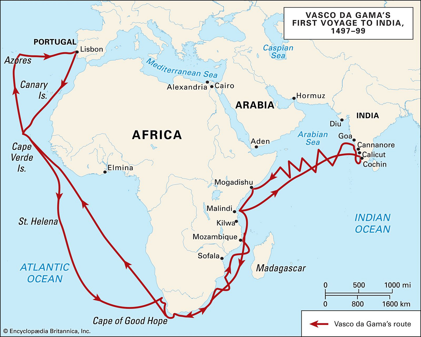 Vasco da Gama | Biography, Achievements, Route, Map, Significance, & Facts  | Britannica