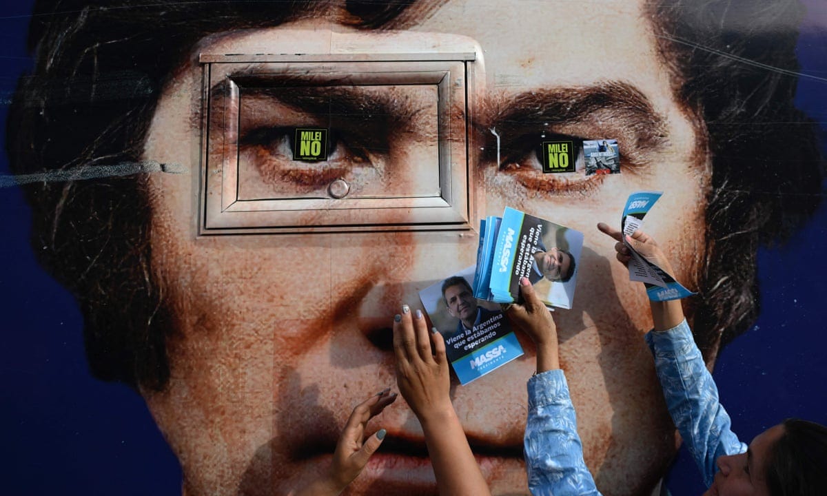 Argentina holds breath as far-right Milei seizes narrow runoff advantage |  Argentina | The Guardian