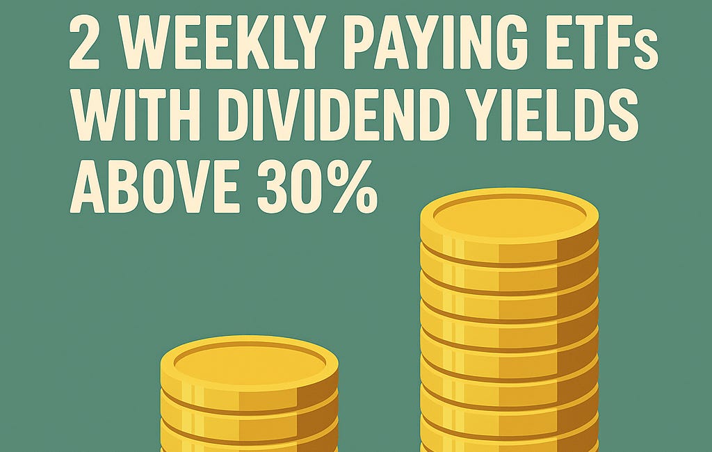 2 Weekly Paying ETFs With Dividend Yields Above 30%