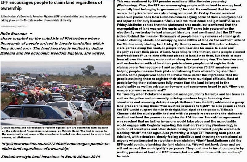 LandInvasionIncitedByEFFmalemaPietersburgApr22014 LandInvasionIncitedByEFFmalemaPietersburgApr22014