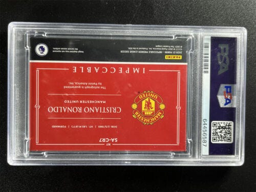 2020-21 Impeccable Premier League Cristiano Ronaldo Stats Auto 20/31 PSA 10 - Picture 2 of 2