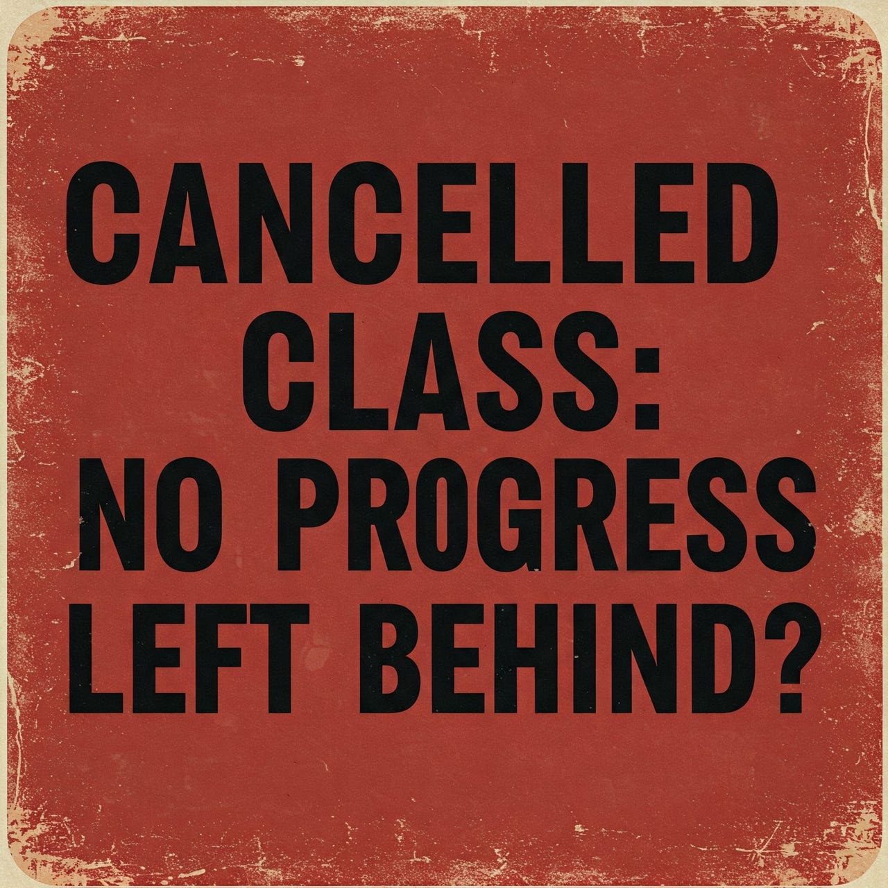 Cancelled Class: No Progress Left Behind?