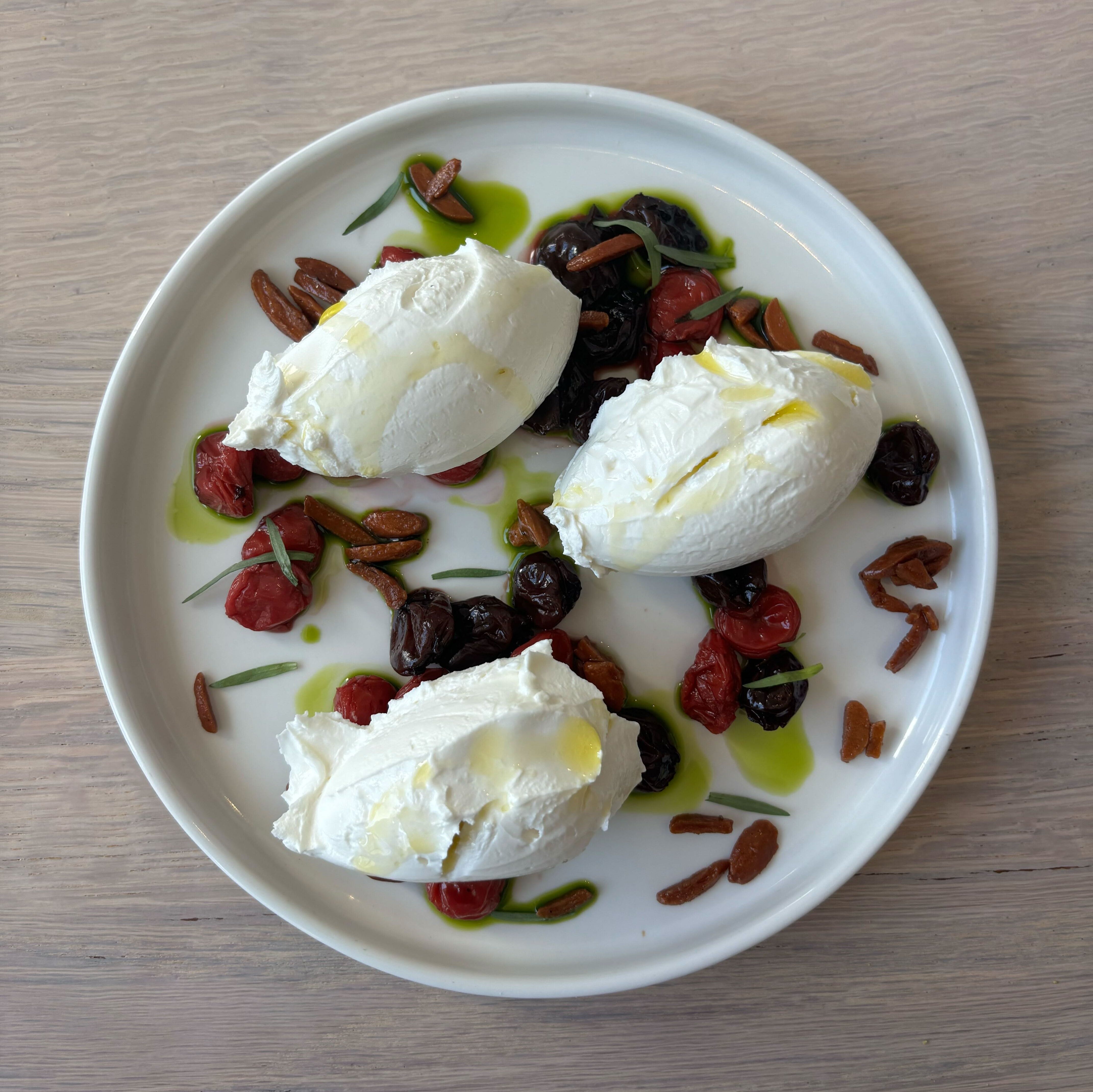 Greek cherries and cream for DC's Cherry Blossoms