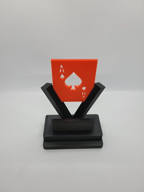 Ace of Spades Poker Trophy