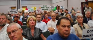 In 2010, hundreds of Tucsonans came to a City Council meeting to tell the Council not to build a grandiose downtown hotel with taxpayer funds.. In 2010, hundreds of Tucsonans came to a City Council meeting to tell the Council not to build a grandiose downtown hotel with taxpayer funds..