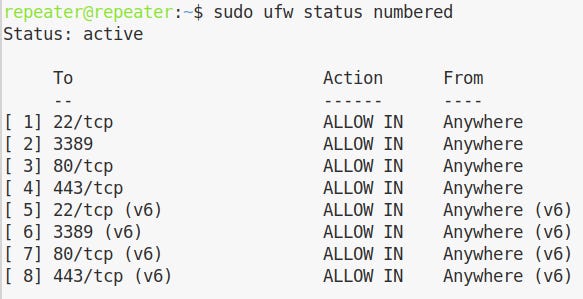 Firewall rules