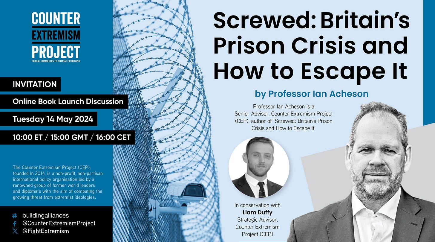 CEP on X: "Join us! "Screwed" is the inside story of the collapse of His  Majesty's Prison Service, told by someone who had a front-row seat to it  all 🗓️: Tuesday, May