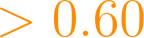 > 0.60