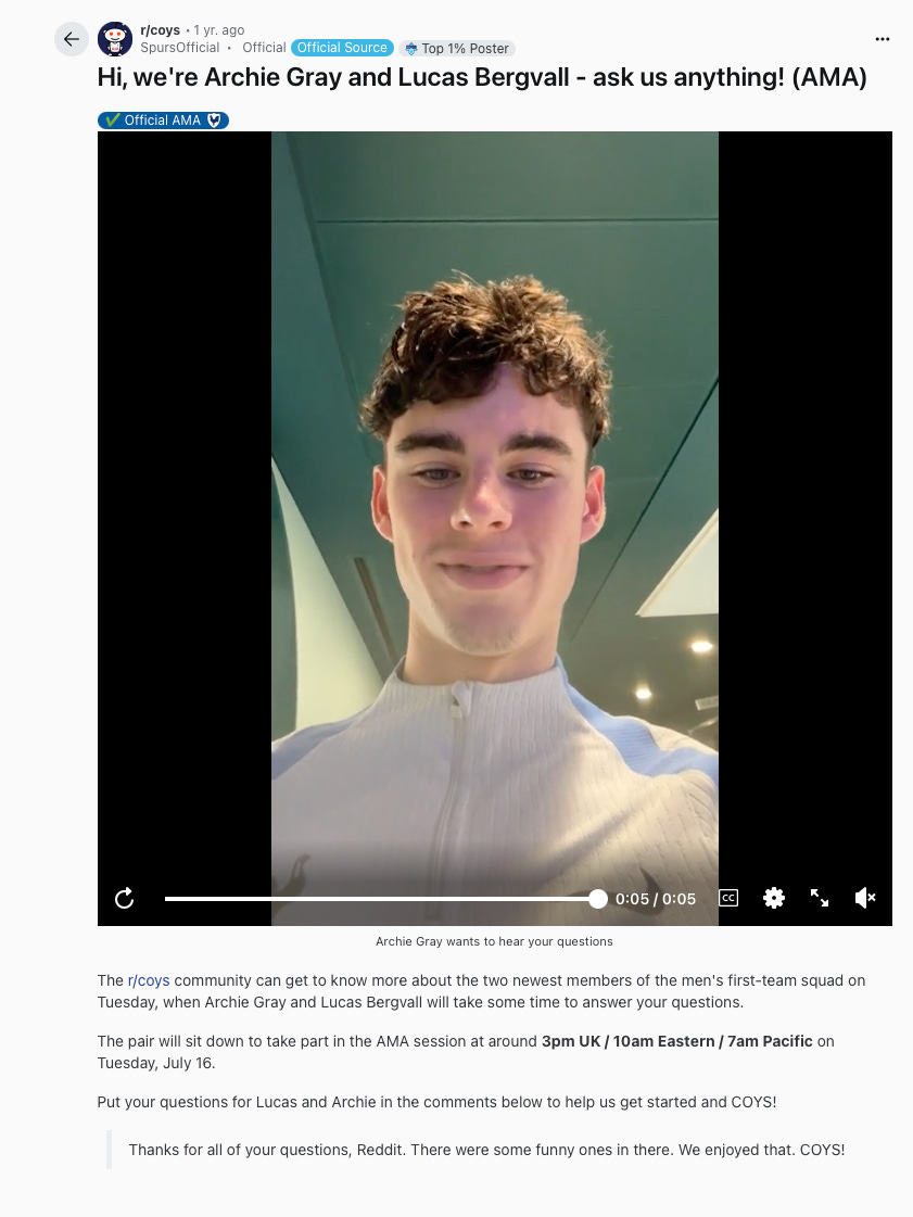 Diving into Spurs' first year on Reddit Diving into Spurs' first year on Reddit