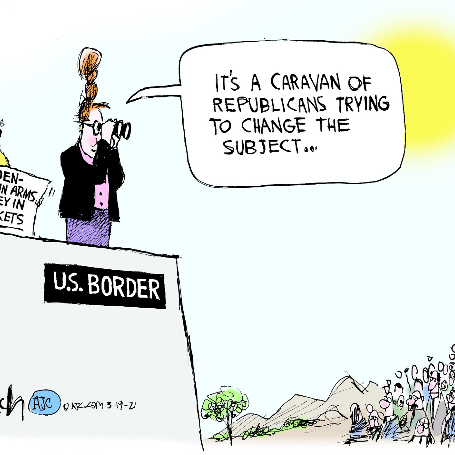 Cartoons: Immigration policy in focus as border crossings rise