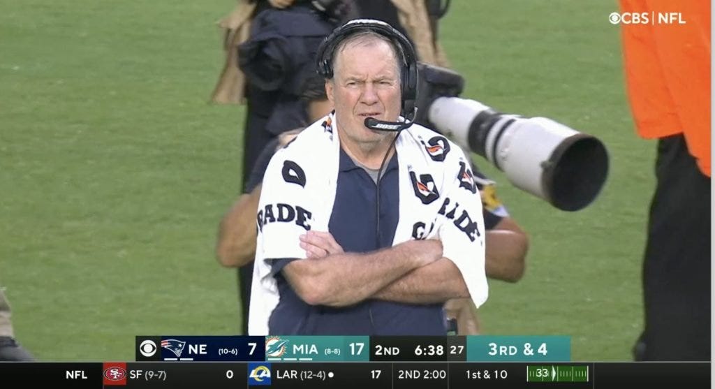 Bill Belichick vs Miami 2021 Bill Belichick vs Miami 2021