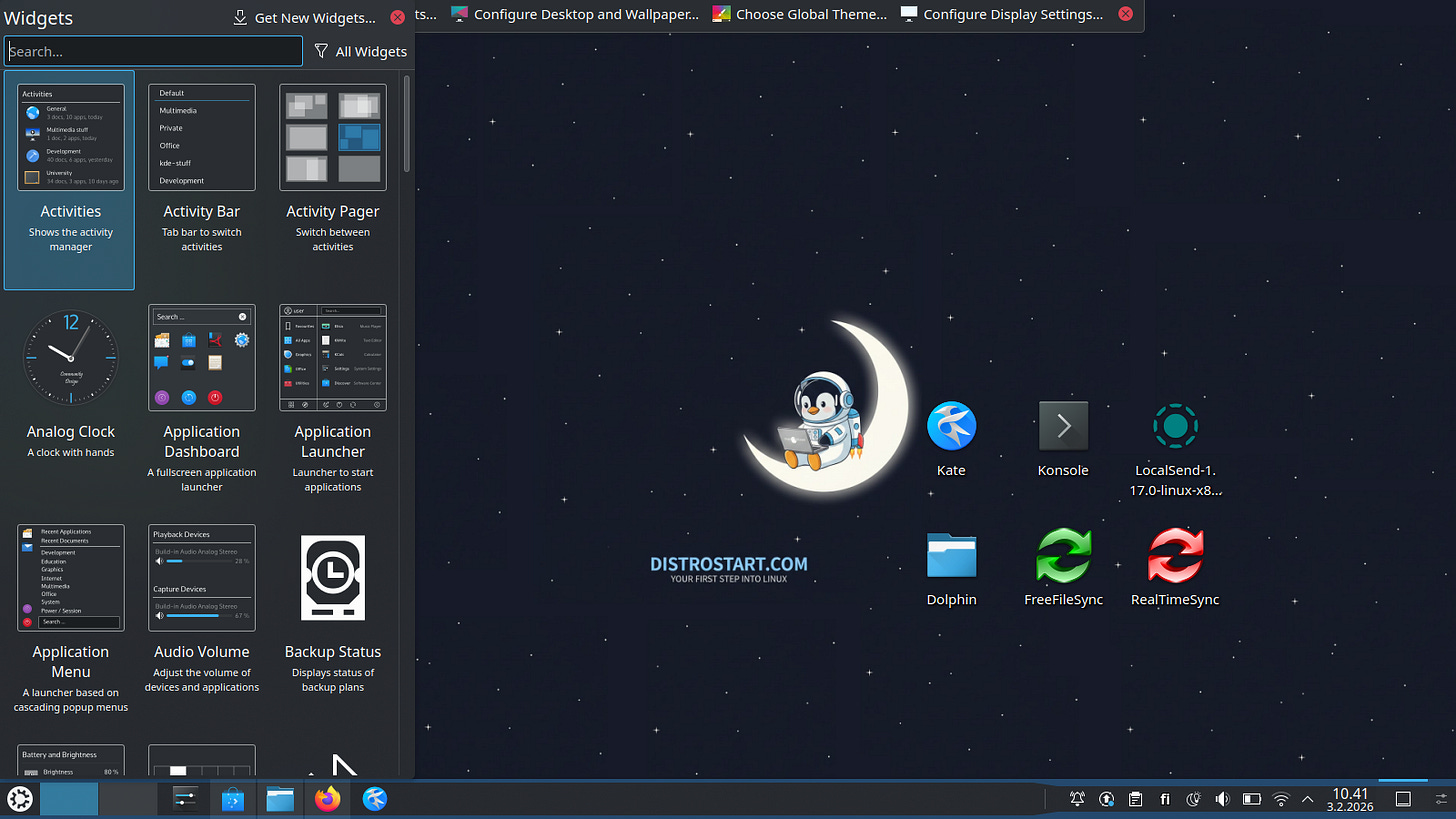 Add widget to Kubuntu desktop Add widget to Kubuntu desktop