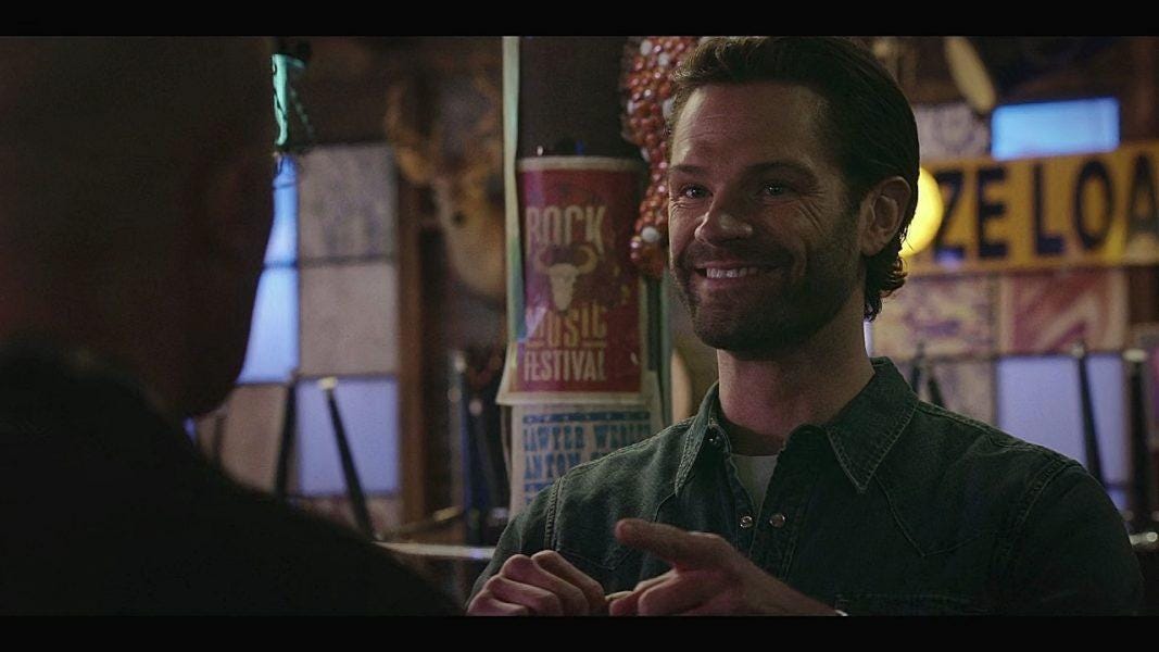 Cordell Walker smiling wide for James at Side Step bar. Cordell Walker smiling wide for James at Side Step bar.