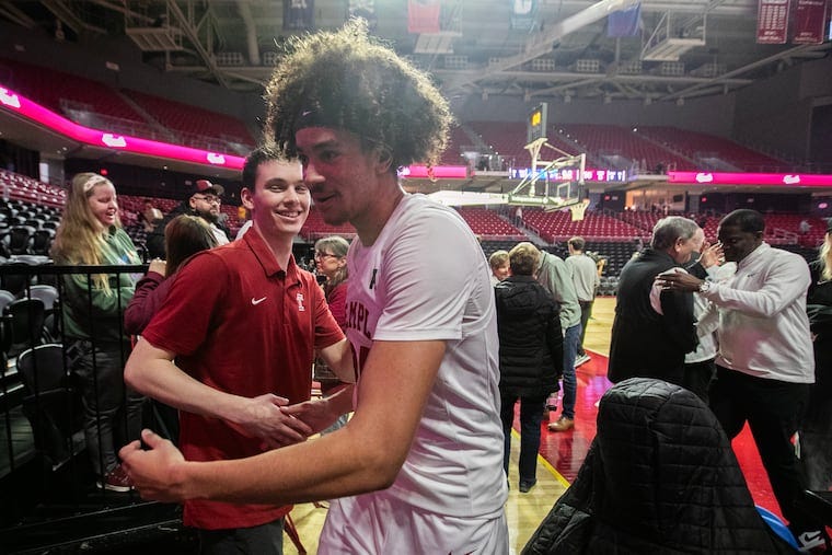 Temple's Aiden Tobiason revels in his hard work paying off on the court