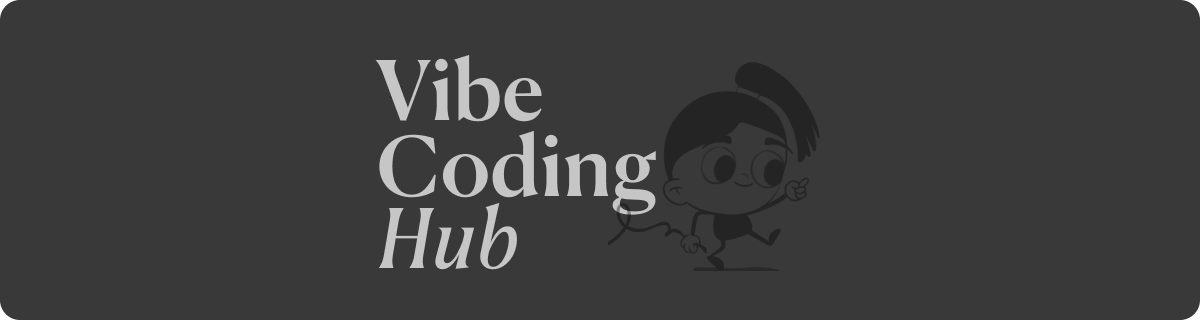 Vibe Coding Hub banner featuring a cartoon developer character pointing energetically beside the publication wordmark, branding a resource hub for AI-assisted vibe coding. Vibe Coding Hub banner featuring a cartoon developer character pointing energetically beside the publication wordmark, branding a resource hub for AI-assisted vibe coding.