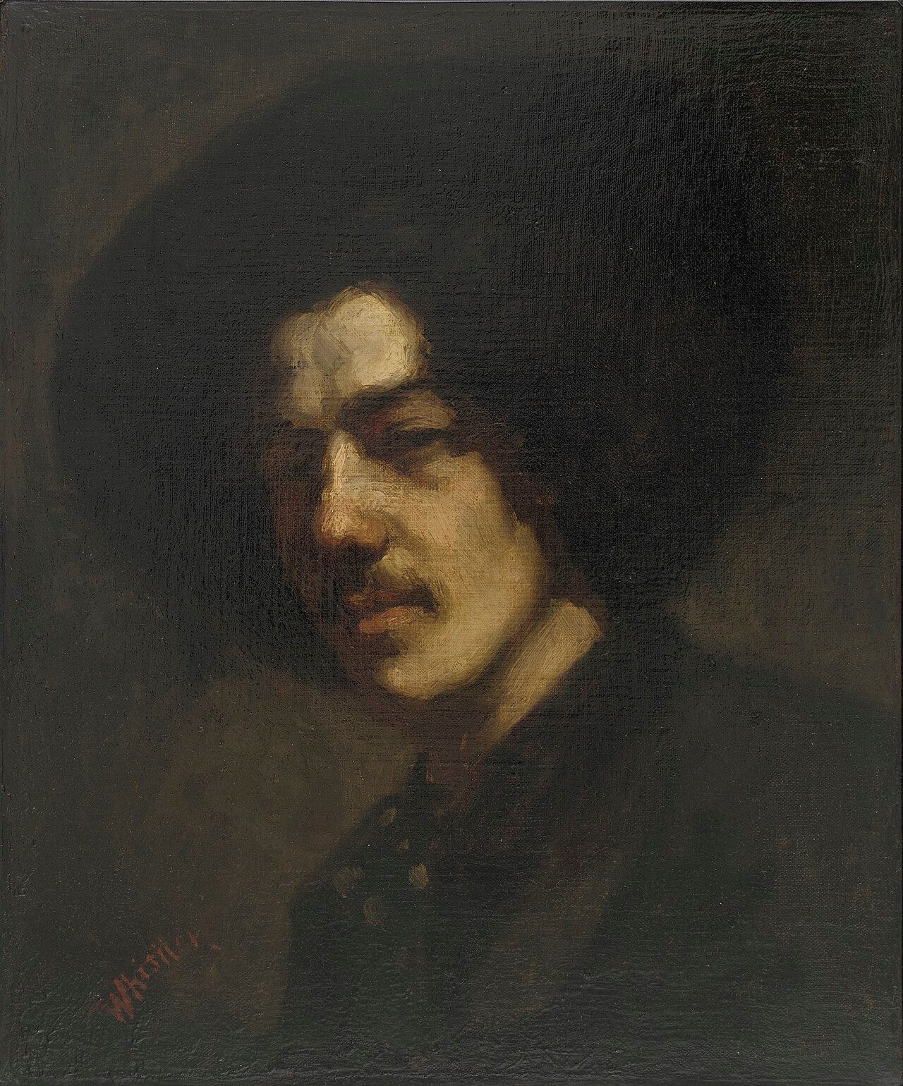 Whistler self portrait with a hat