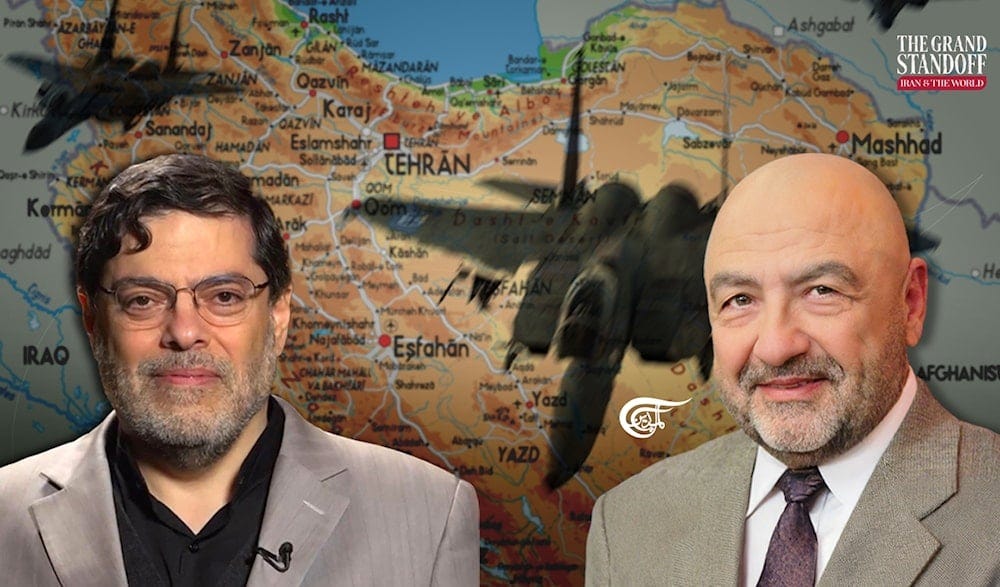 Iranian professor of English literature and Orientalism at the University of Tehran Mohammad Marandi and former US Pentagon official Michael Maalouf (Al Mayadeen) Iranian professor of English literature and Orientalism at the University of Tehran Mohammad Marandi and former US Pentagon official Michael Maalouf (Al Mayadeen)