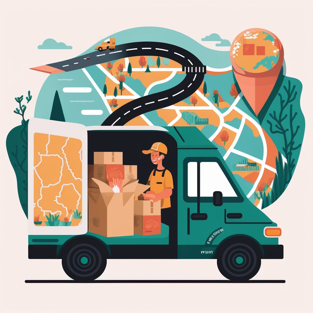 delivery driver for retail chain with multiple store locations across the country 