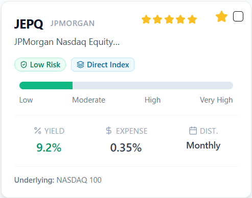 JEPQ rating and yield