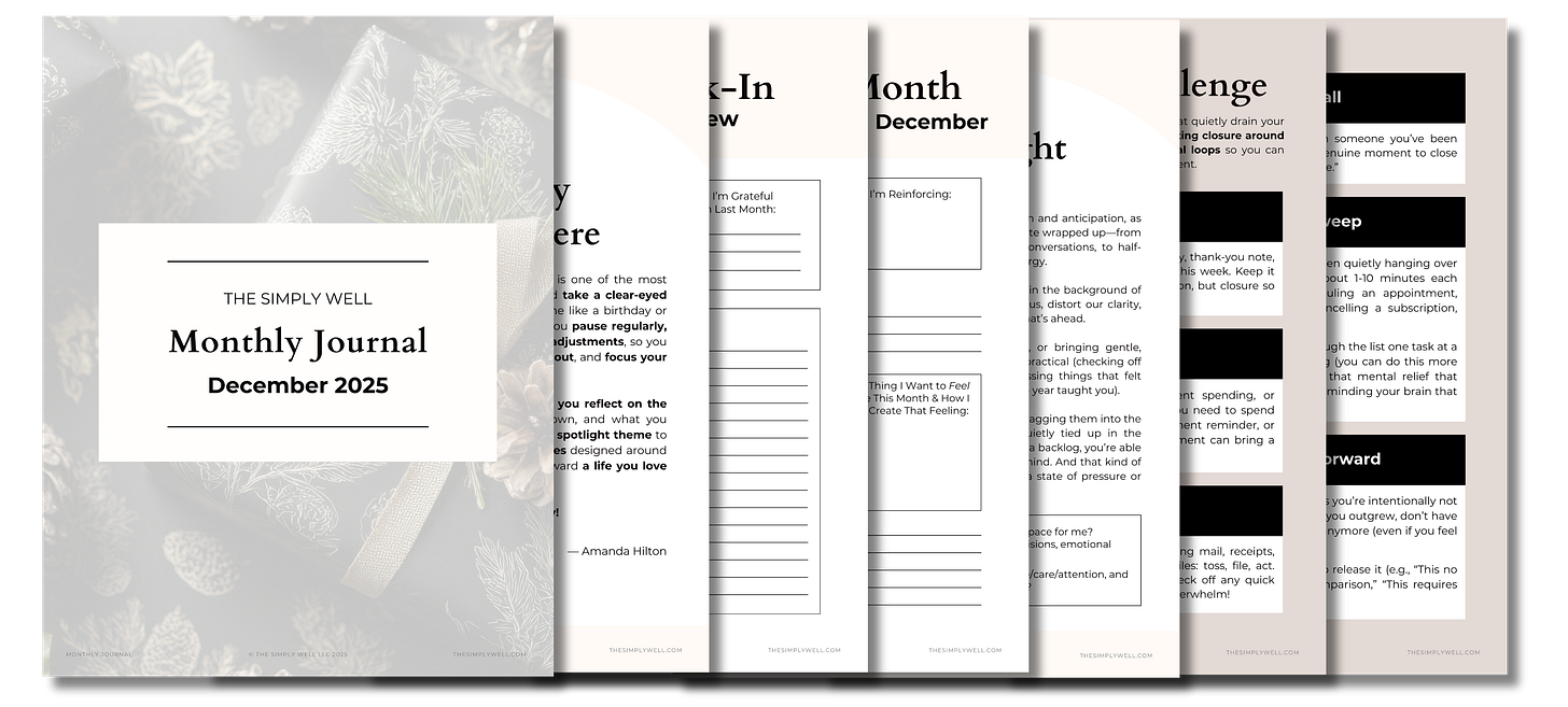 [December 2025] Monthly Journal - by Amanda Hilton