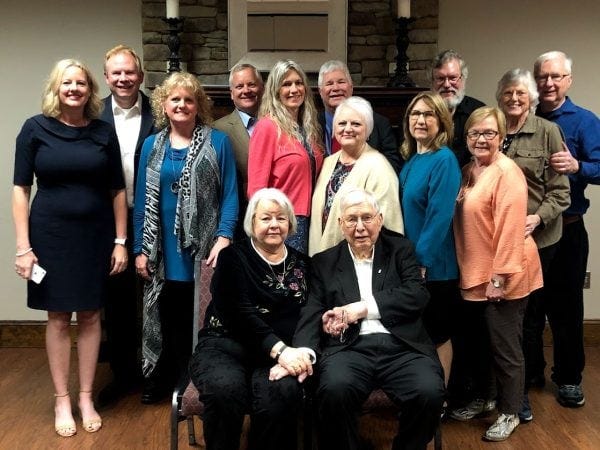 Cecil May Jr., bottom right, with his wife and children at a luncheon honoring him at Faulkner University in Montgomery, Ala. Cecil May Jr., bottom right, with his wife and children at a luncheon honoring him at Faulkner University in Montgomery, Ala.