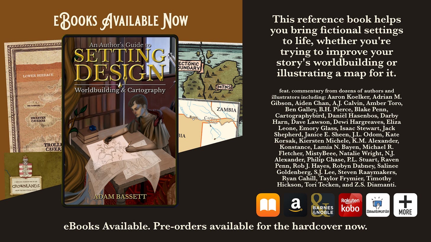 The eBook of An Author's Guide to Setting Design is available now. Hardcovers coming soon.