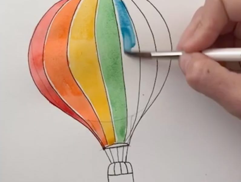 balloon drawing for kids easy