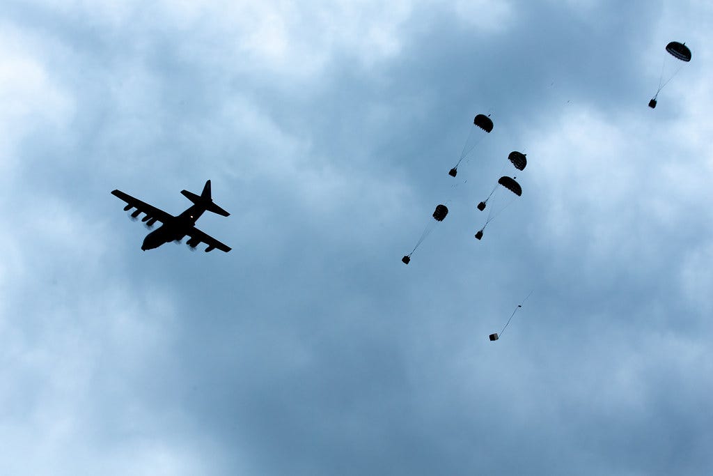 U.S. Air Force conducts an aerial delivery during Exercise… | Flickr