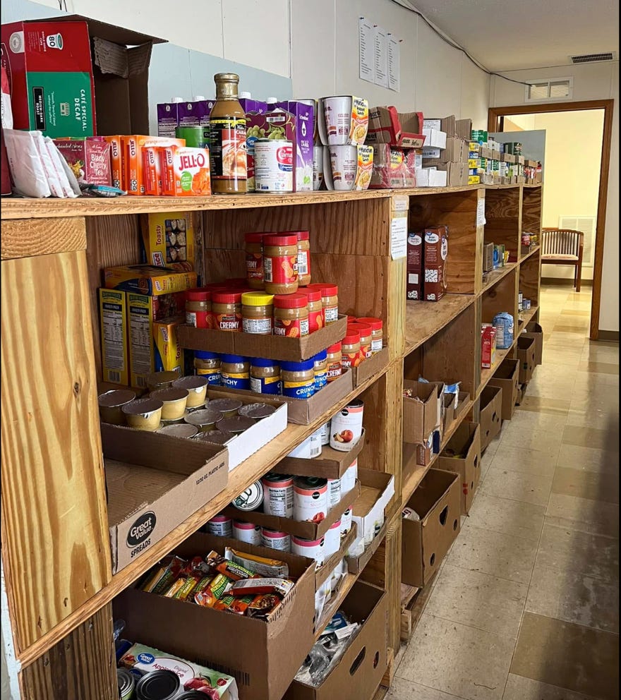 Shelves of food on shelves

AI-generated content may be incorrect.