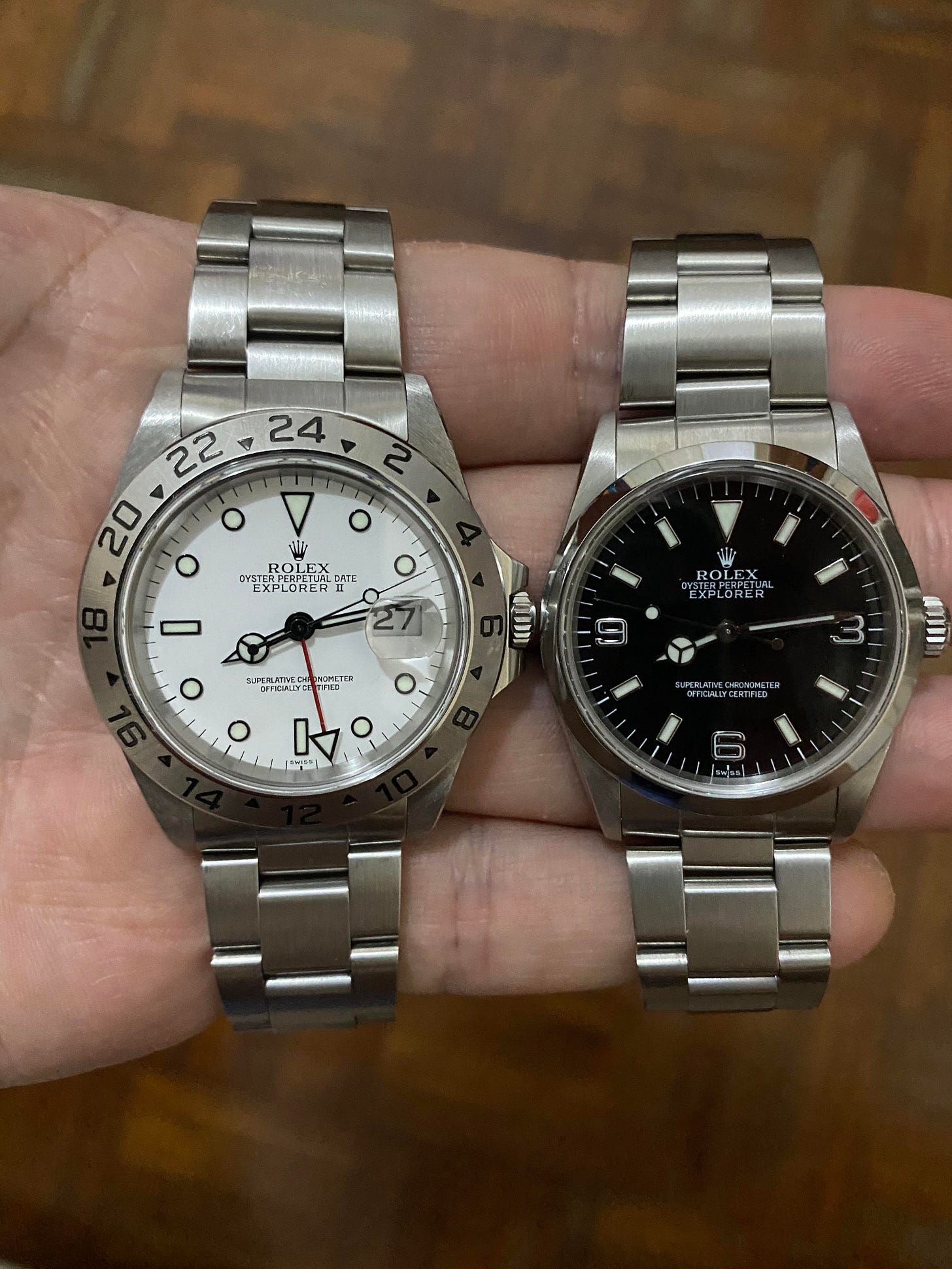 Rolex] Explorer 1 and Explorer 2 Swiss Only Dial : r/Watches