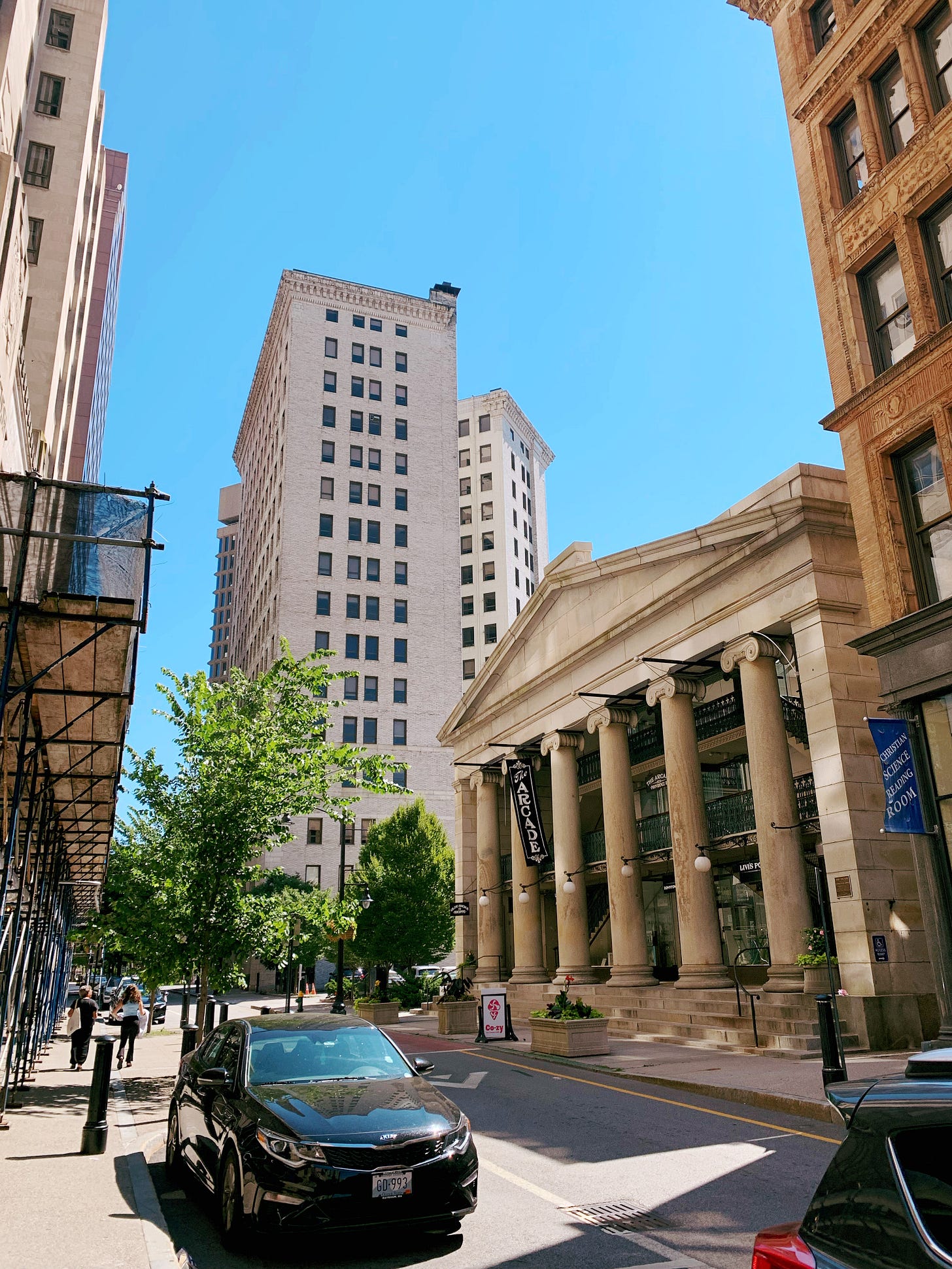 Arcade building from the side