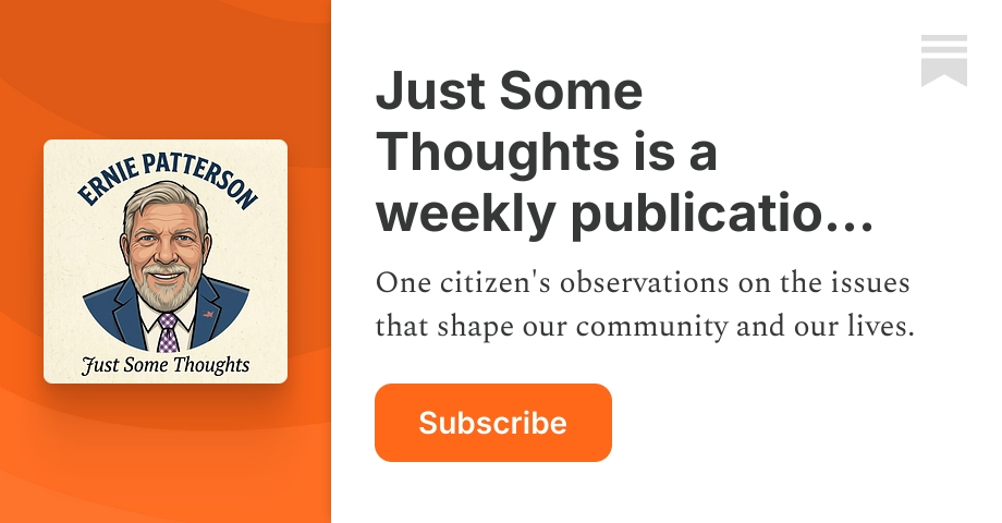 Just Some Thoughts is a weekly publication from James Island | Ernie ...