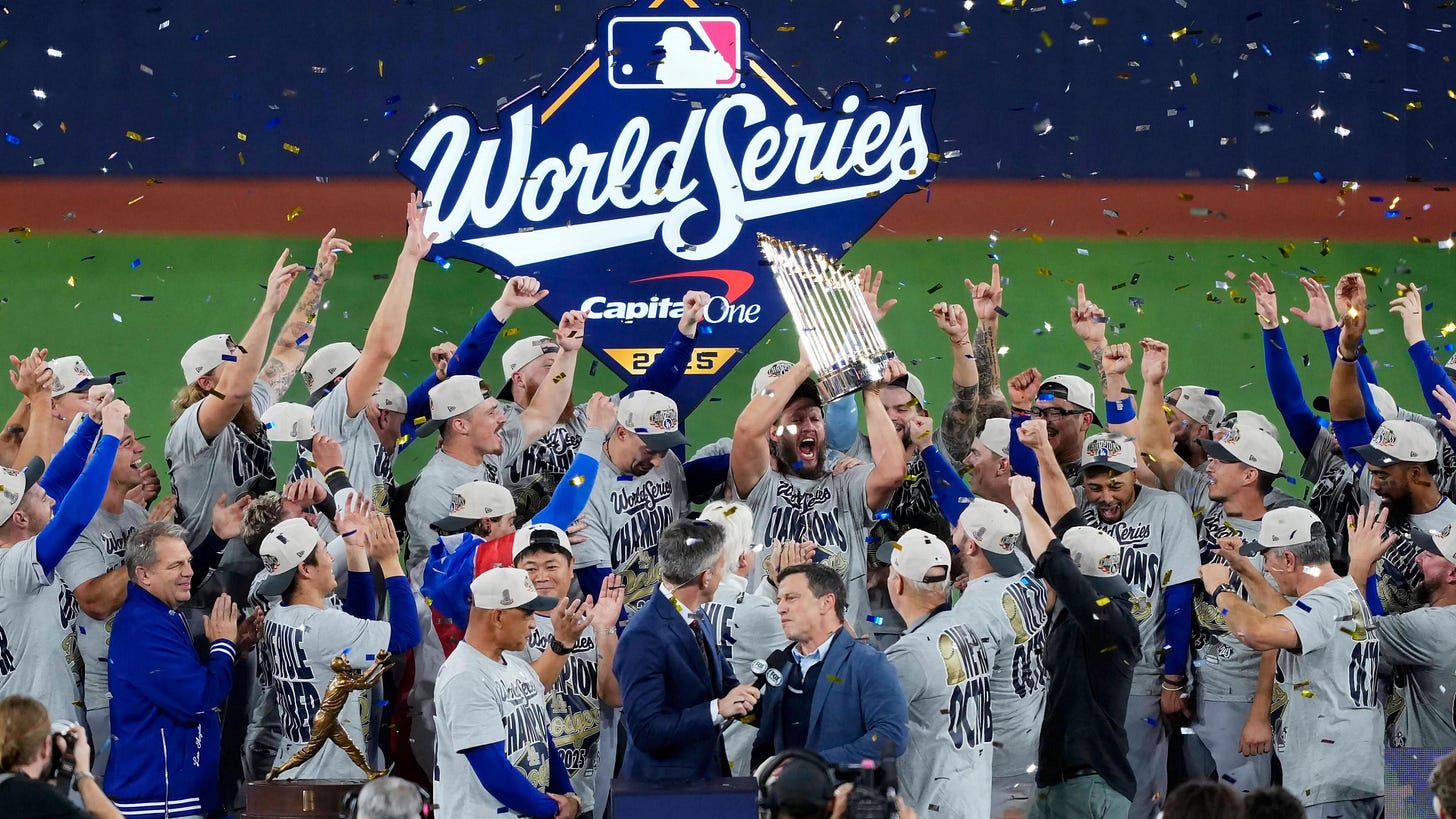 MLB World Series: LA Dodgers beat Toronto Blue Jays for back-to-back titles  - BBC Sport