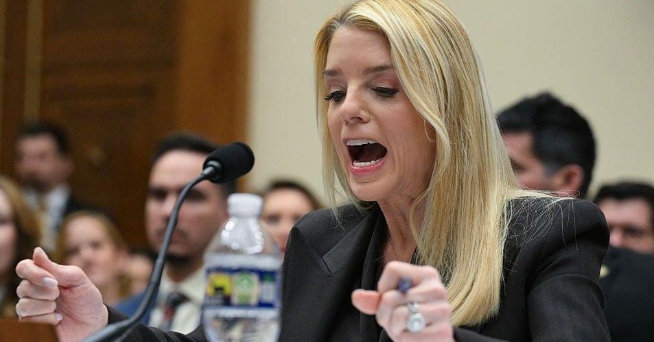 Democrat storms out as Pam Bondi faces questions in fiery hearing - BBC News