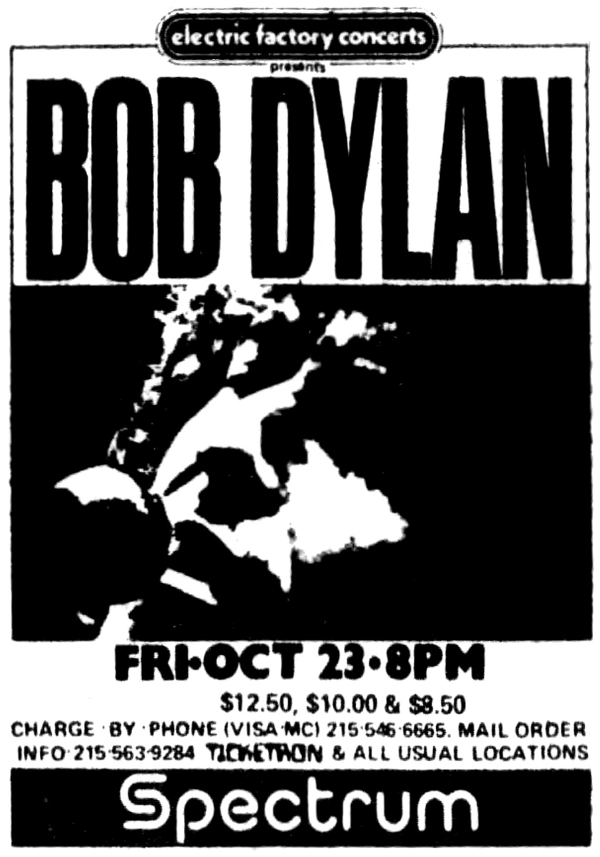 Original poster from concert with prices listted as $12.50, $10.00, & $8.50