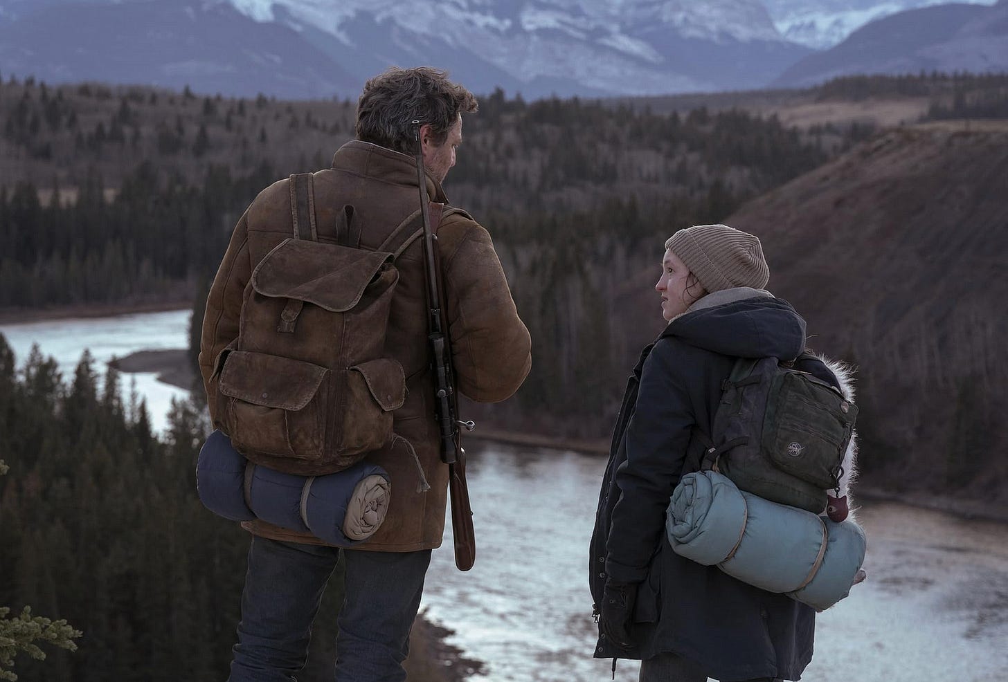 Pedro Pascal and Bella Ramsay in The Last of Us / HBO Pedro Pascal and Bella Ramsay in The Last of Us / HBO