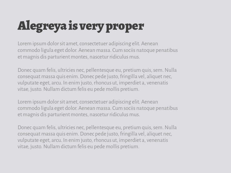 Alegreya and Alegreya Sans