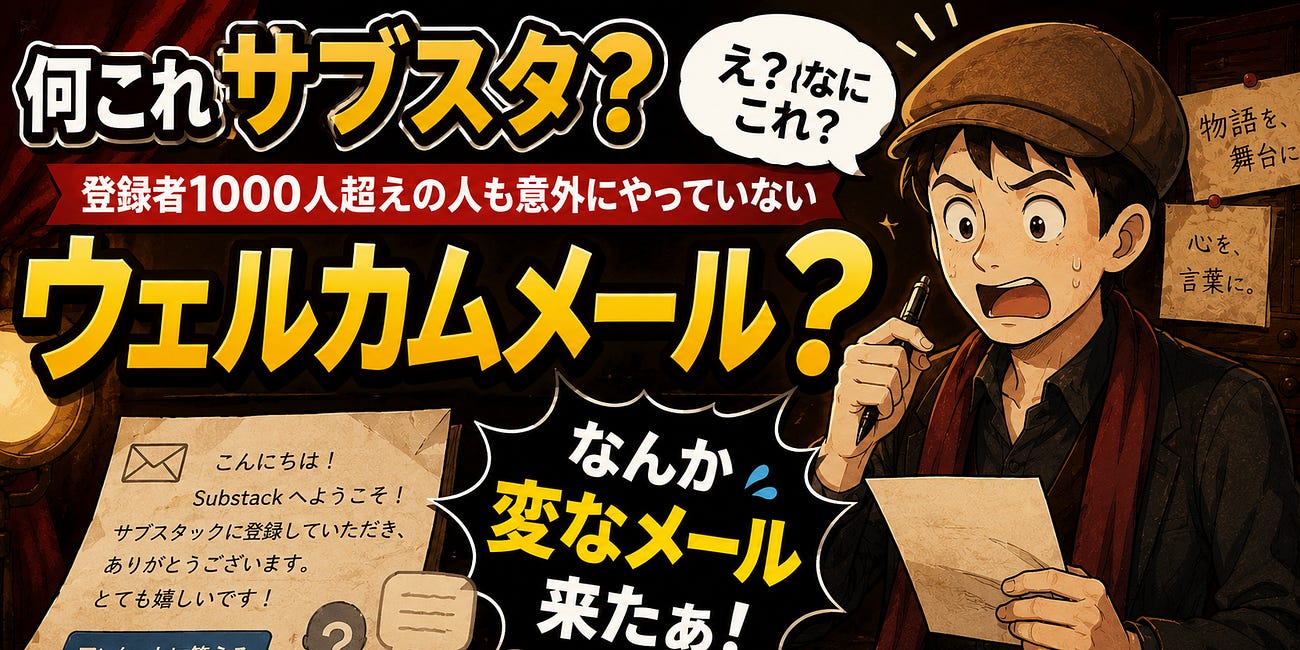 何か変なメール来た！？サブスタ購読者１０００人超えてる人も意外にやってない【ウェルカムメール】