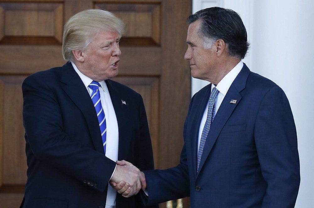 Donald Trump letting media mull on Mitt Romney 2016 images Donald Trump letting media mull on Mitt Romney 2016 images