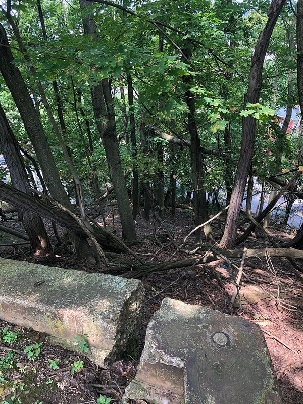 Downhill view from behind home plate.