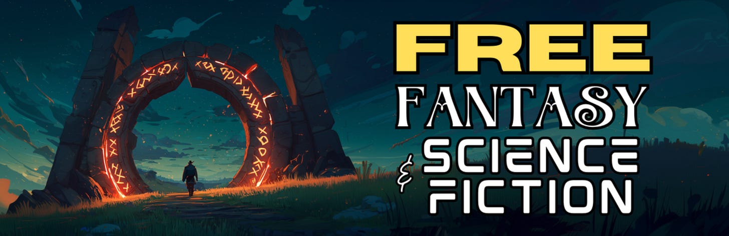fantasy and sci-fi linked book fair banner