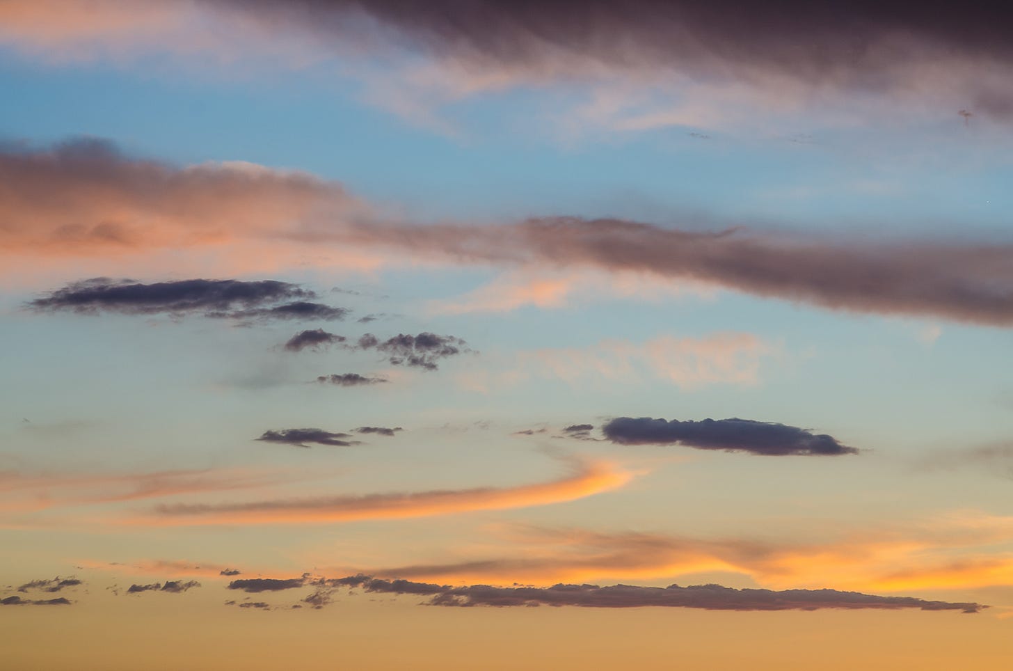 Colorful clouds in the sky.