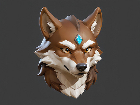 3 generated wolf characters heads, by Leonardo AI