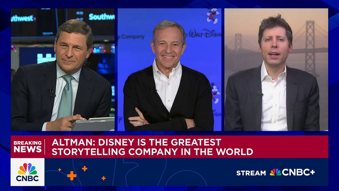 Disney CEO on $1 billion investment in OpenAI: 'This is a good investment  for the company'